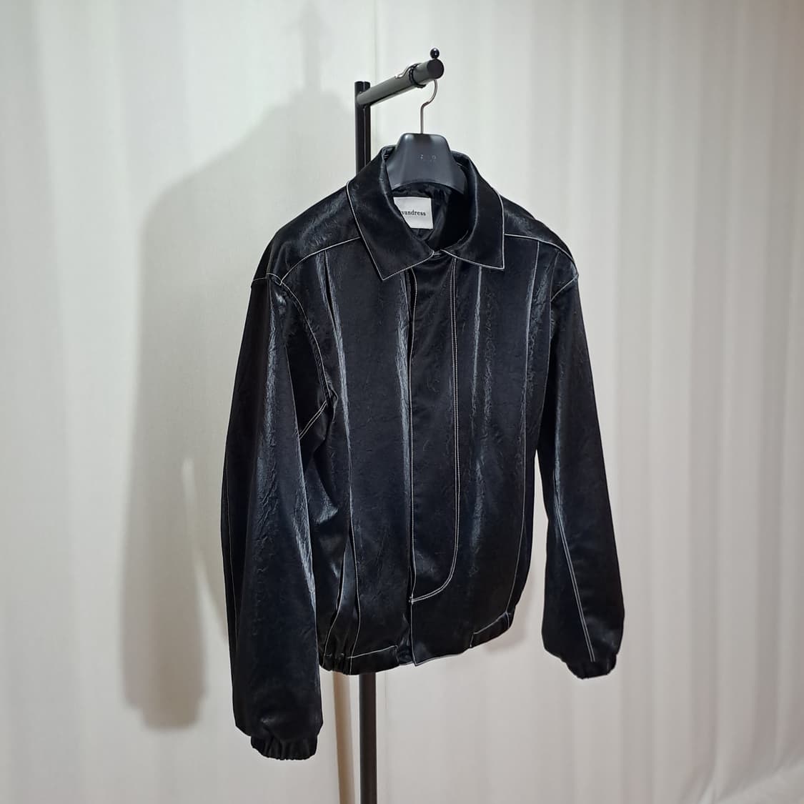 (택포) 어반드레스 아트 비건 레더 자켓 블랙 FREE B414 상품이미지3