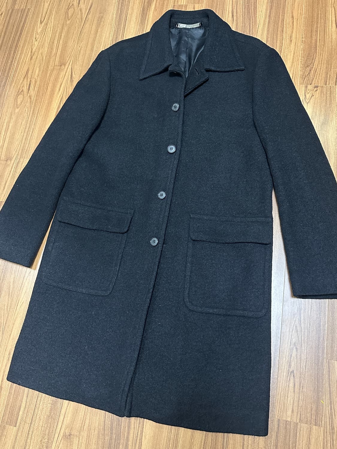 보이런던 울 블랙 코트 100 상품이미지3