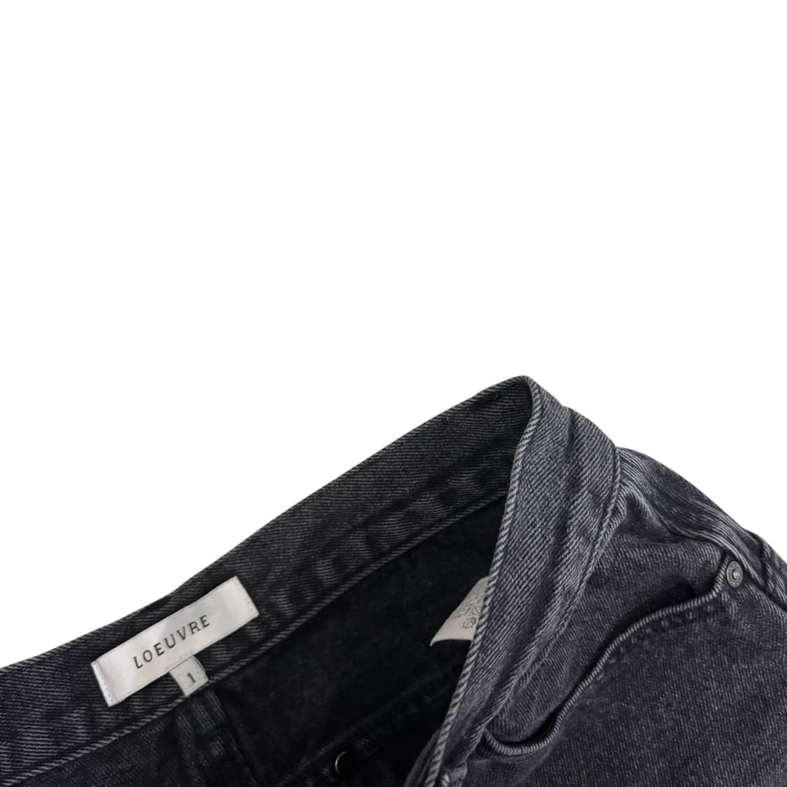 루에브르 와이드 흑청 데님 팬츠 상품이미지3