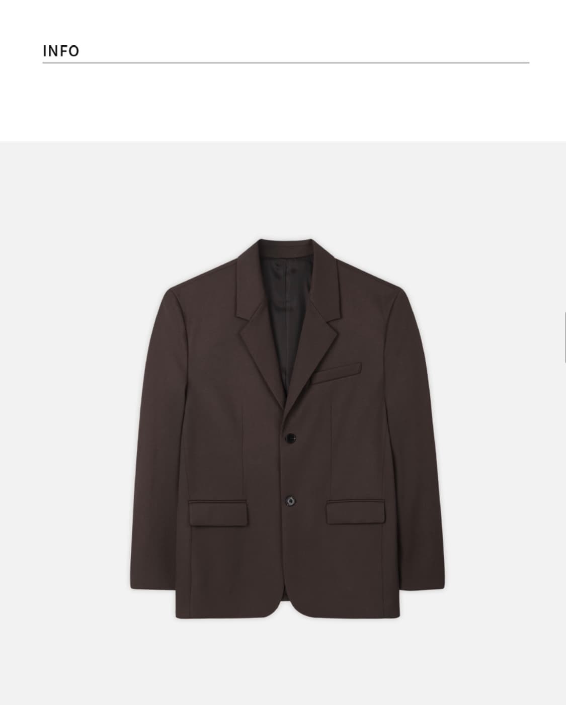 (새상품)(XL) 드로우핏 오버사이즈 도브 울 블레이저 [D.BROWN] 상품이미지8