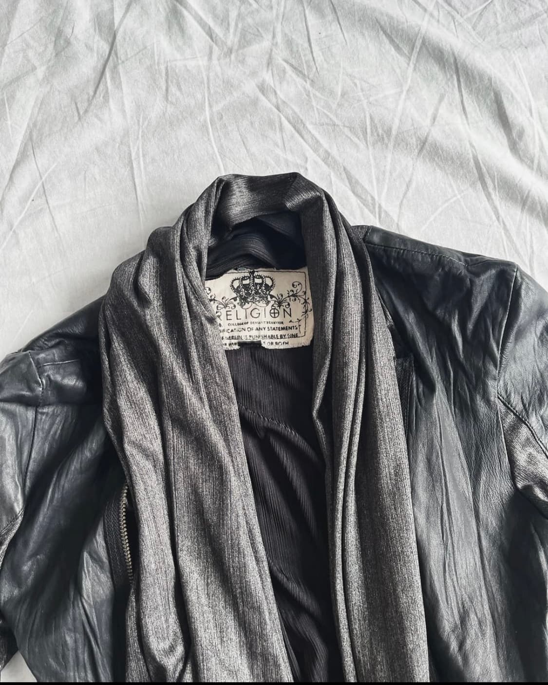 religion 고딕 드레이프 숄 집업 자켓 상품이미지4
