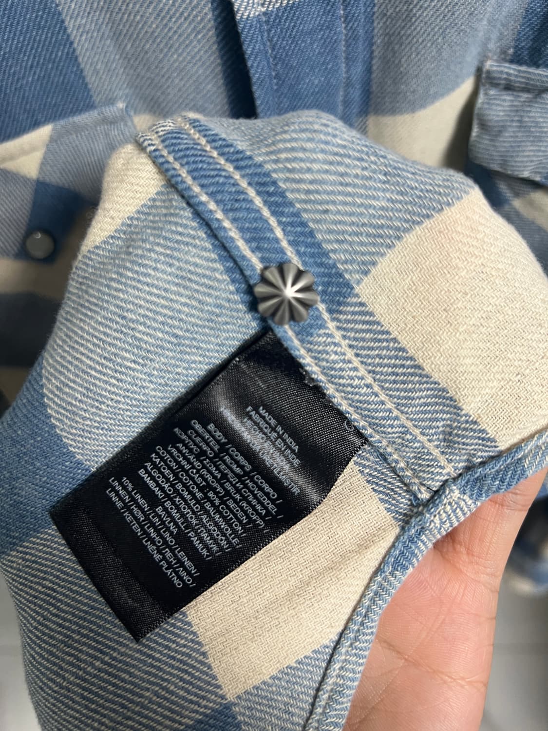 택포30) RRL 더블알엘 플래드 트윌 웨스턴 셔츠 M 상품이미지3