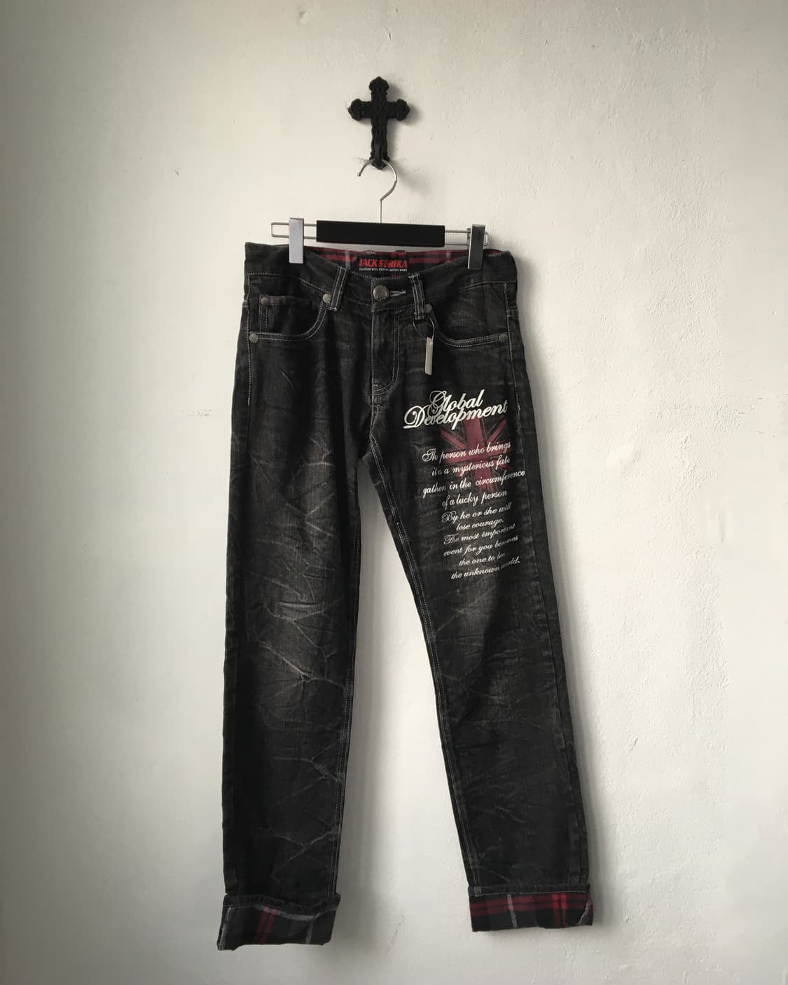 Printing point washing denim pants 상품이미지2