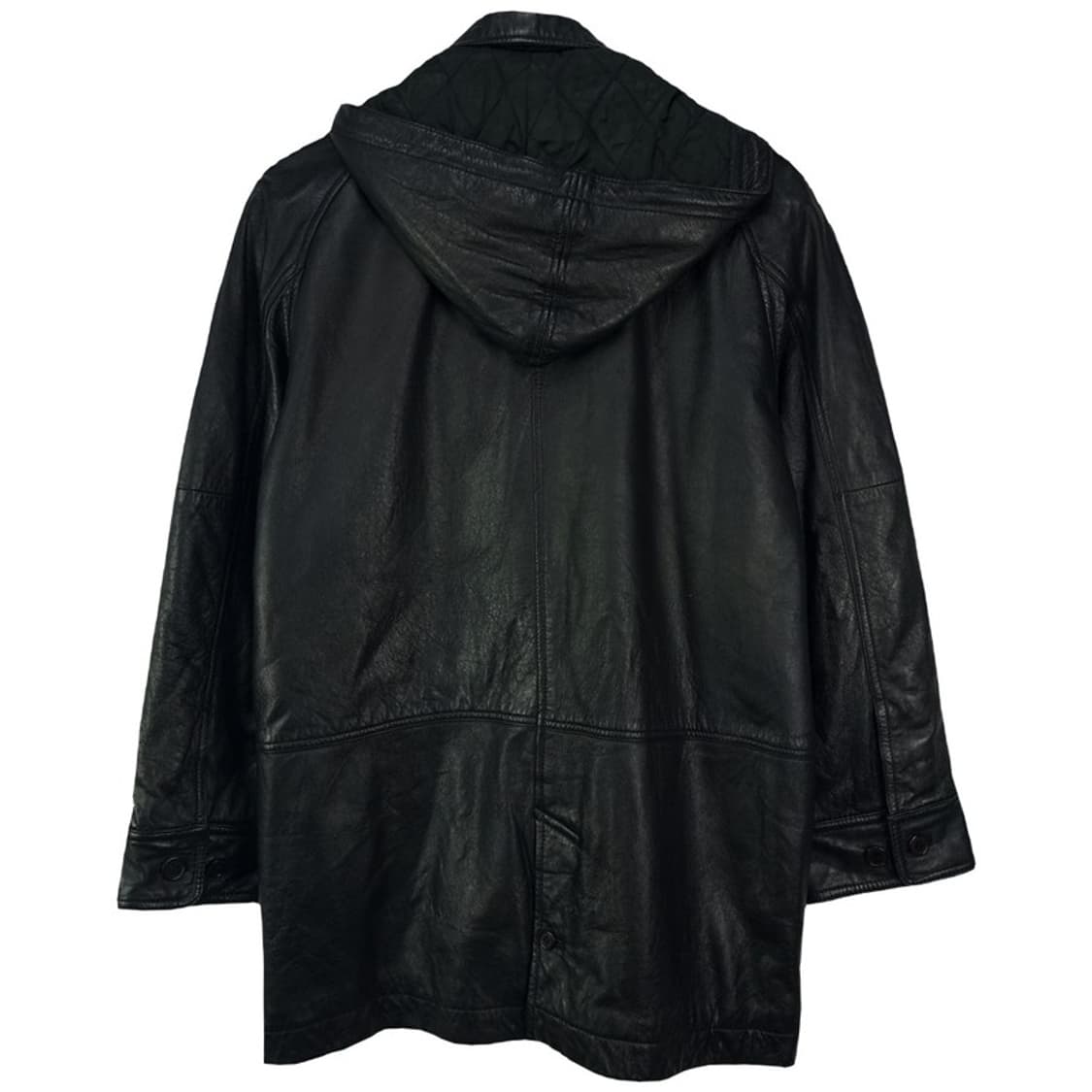 [빈티지] 리얼레더 가죽 코트 블랙 M19362 상품이미지3