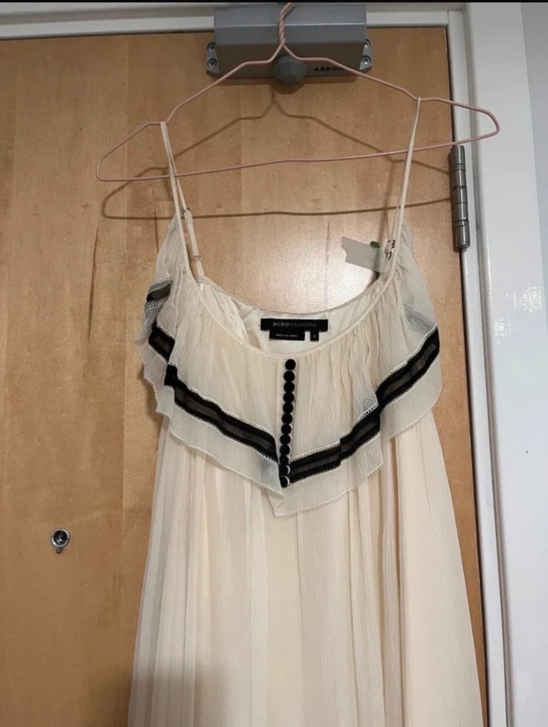 BCBG Maxazria 빈티지 실크 러플 드레스 상품이미지2