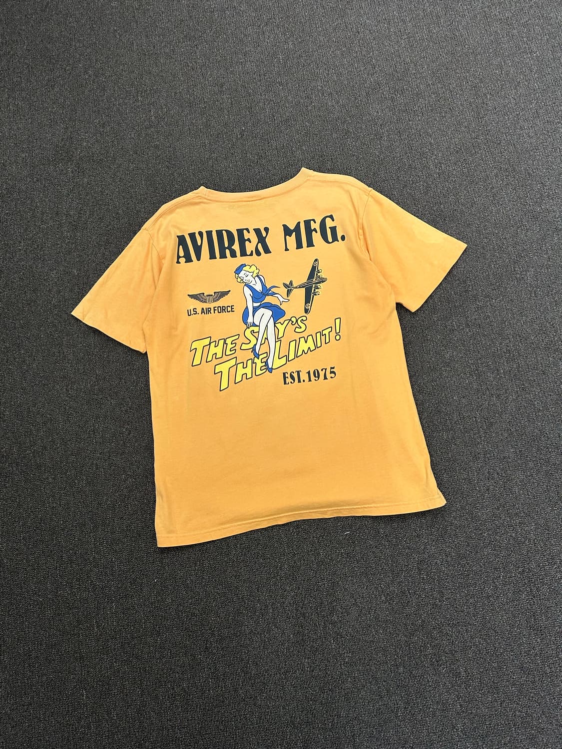 L)AVIREX vintage 미국 공군 핀업걸 프린팅 반팔 상품이미지1