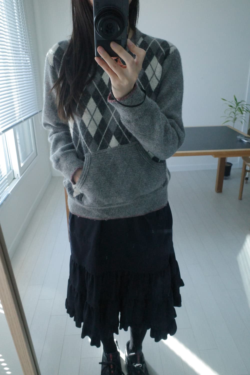 꼼데가르송 체크 니트 상품이미지1