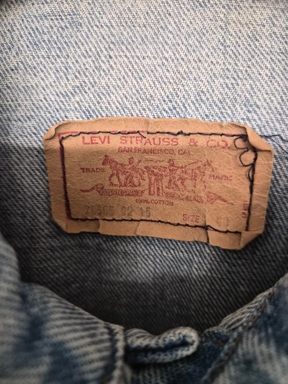 40) 리바이스 90년대 영국생산 3세대 트러커 자켓 팝니다 상품이미지3