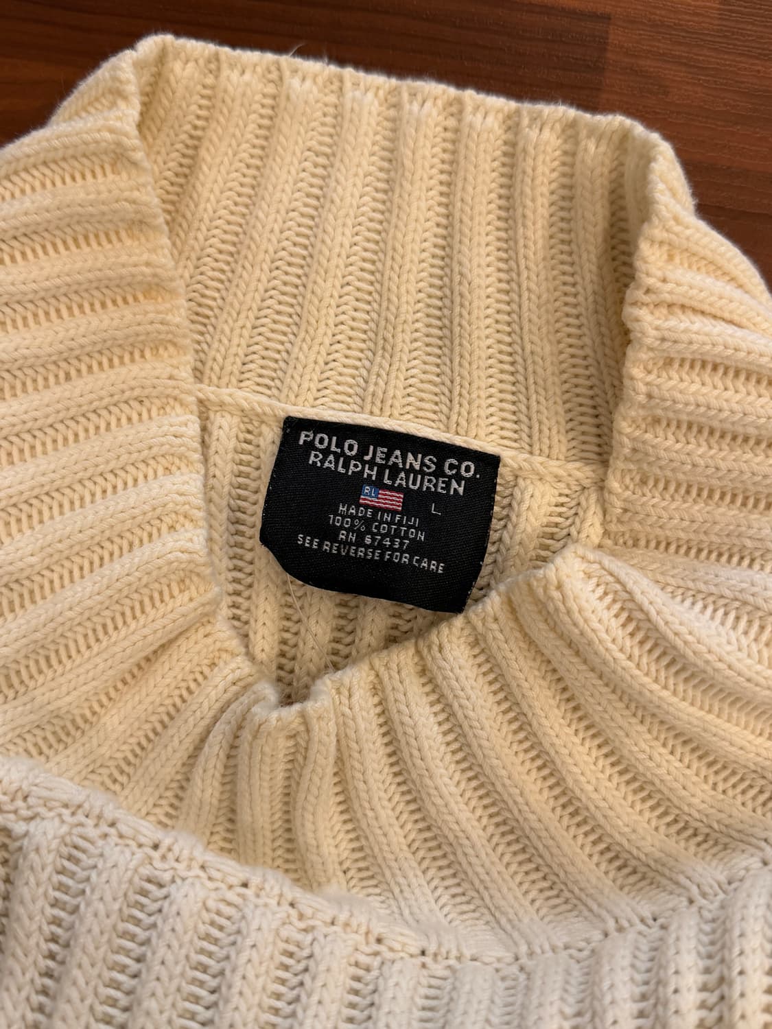 90-00s Polo Jeans 폴로 진스 리브드 터틀넥 니트 상품이미지10