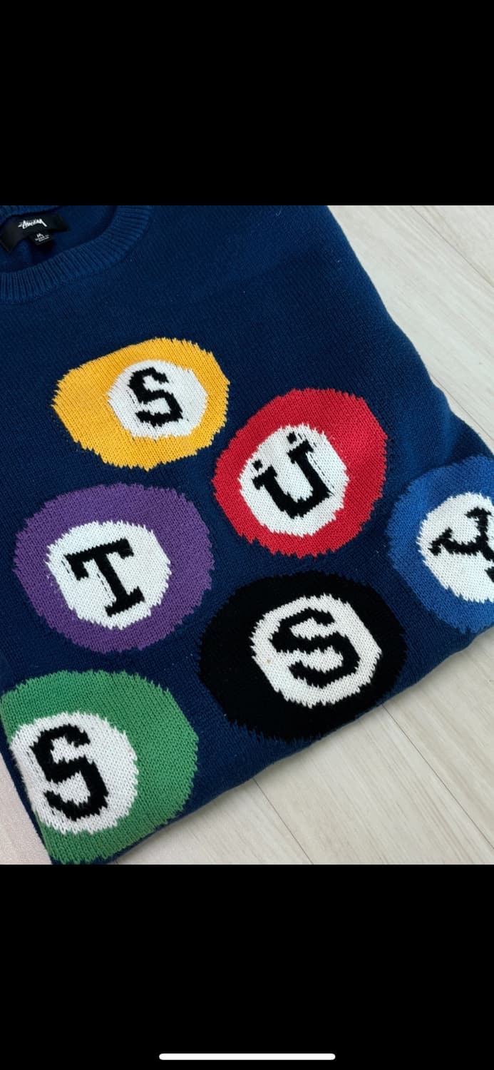 스투시 빌리아드 네이비 스웨터 M 상품이미지2