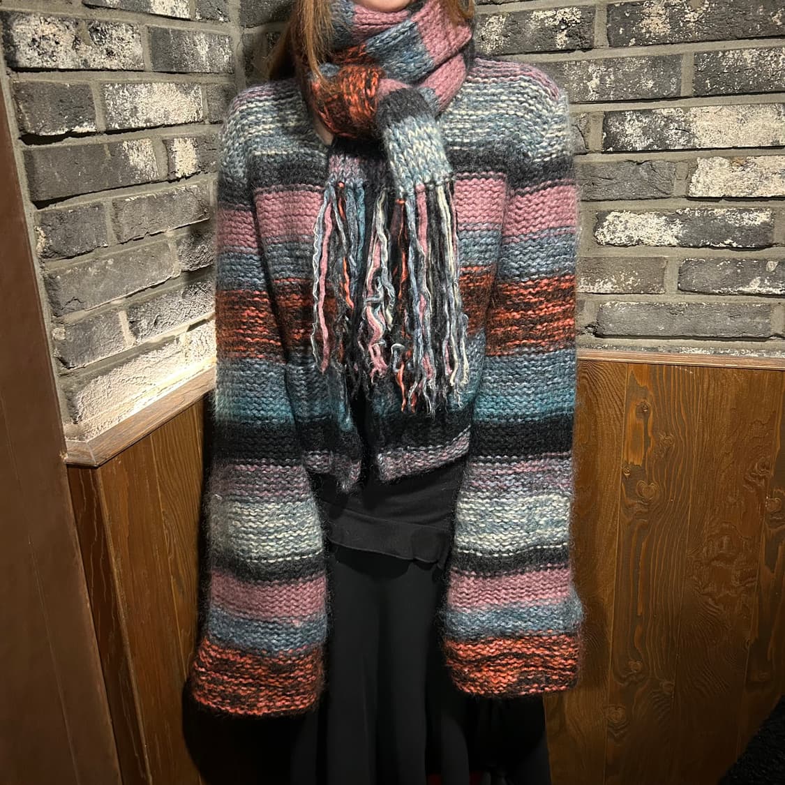 M) 끌로에 Chloe 모헤어 벨 슬리브 오픈 가디건 & 머플러 상품이미지9