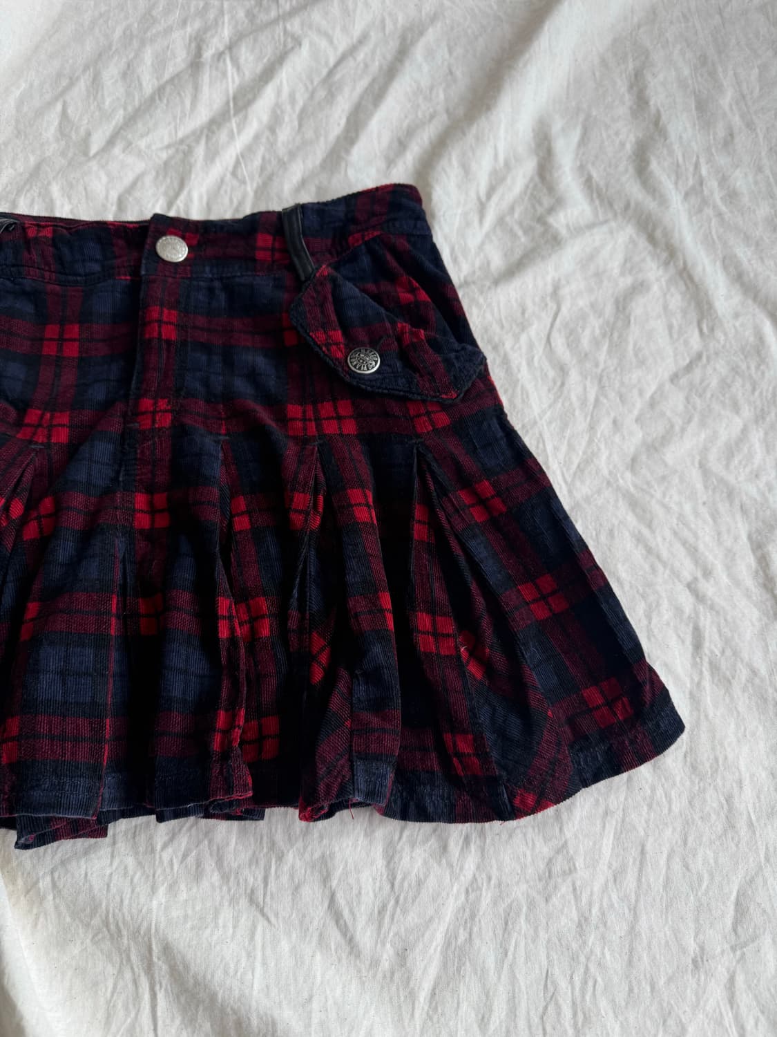 메조피아노 캐캐체 갸루 펑크 코듀로이 미니 스커트팬츠 상품이미지3