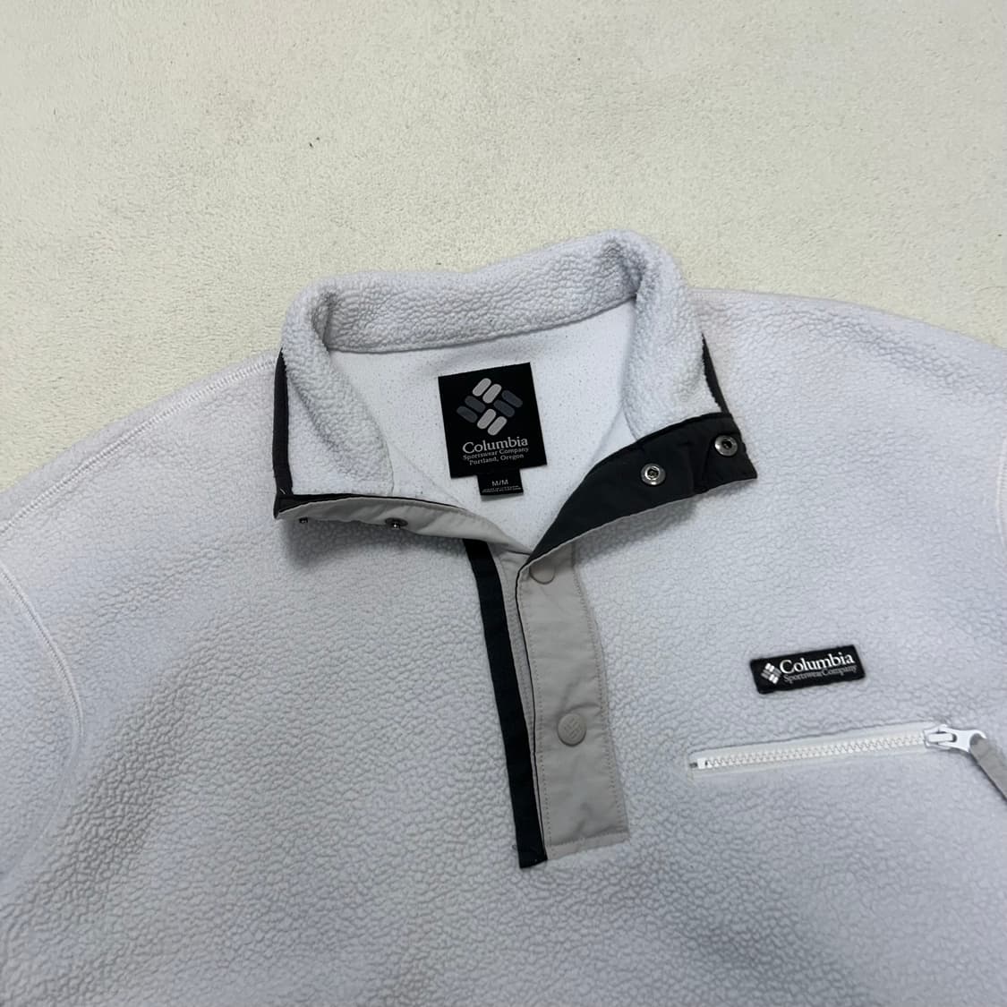 Columbia White Half-button Fleece 상품이미지5