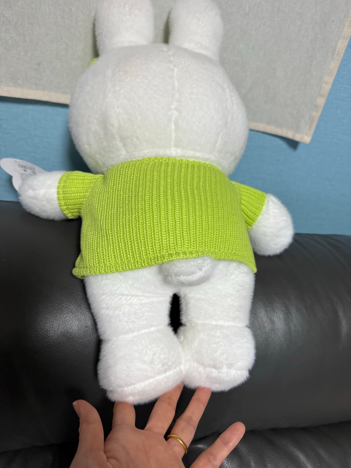 중대형 48cm 미피 멜라니 토끼 인형 그린 니트 땍있음 상품이미지9