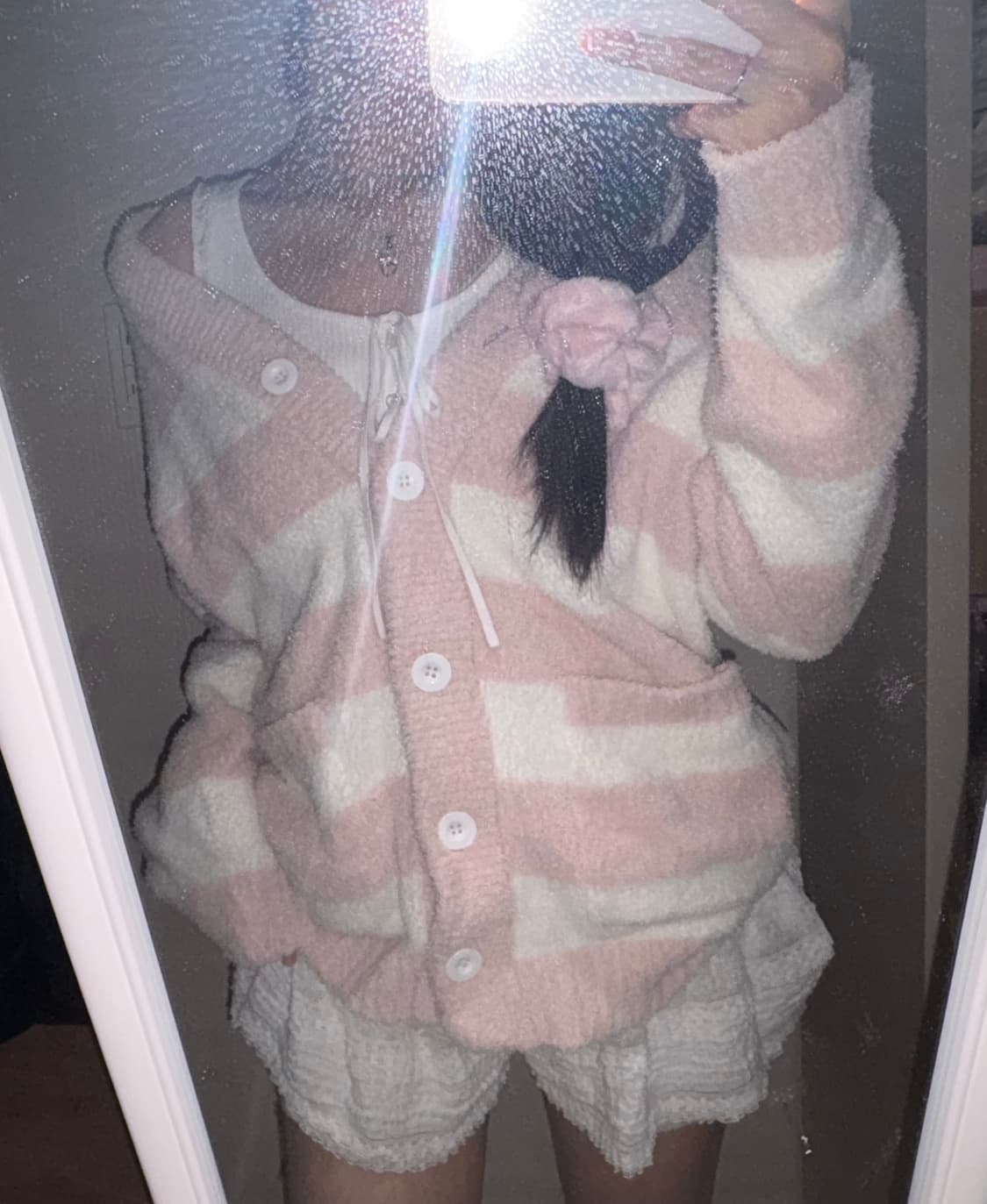 젤피맛 히메갸루 딸기 우유색 뽀글이 룸웨어 가디건 ) 리즈리사 히메갸루 상품이미지4