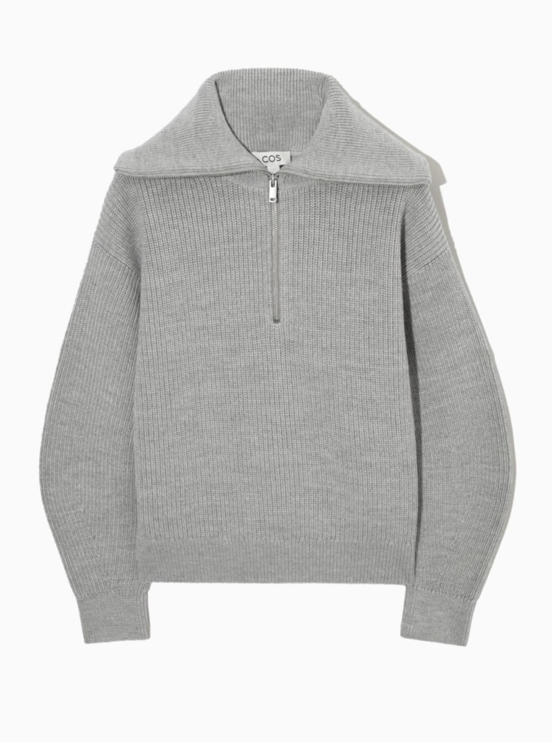 코스 니티드 하프 집업 점퍼 그레이 s 상품이미지1