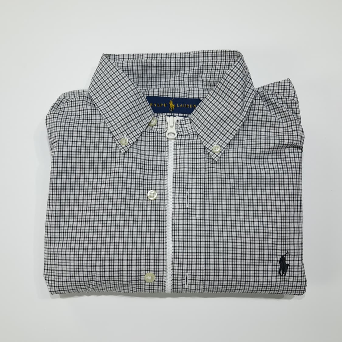 CL912 FREE 폴로 모던 마이크로체크 리메이크 크롭 셔츠 상품이미지6