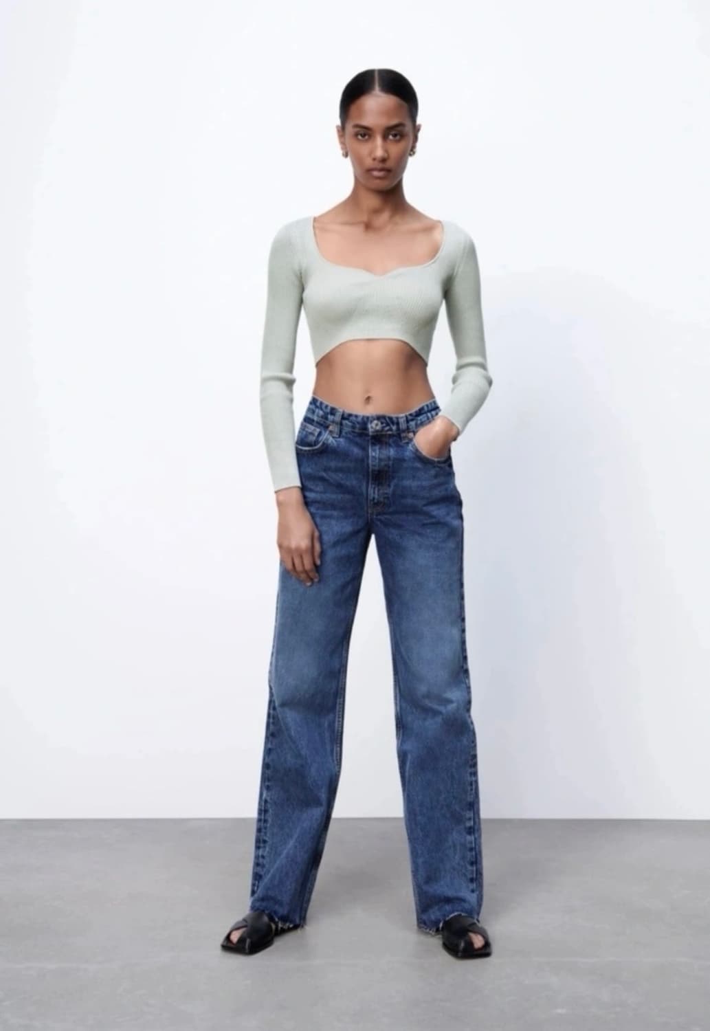 zara 자라 크롭 니트 상품이미지1