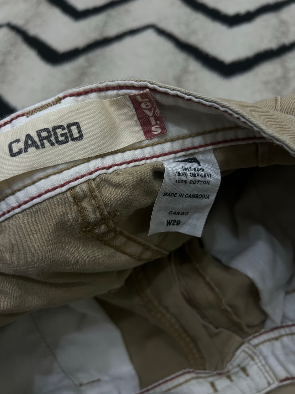 [29]리바이스 버뮤다 카고 코튼 팬츠/베이지 상품이미지4