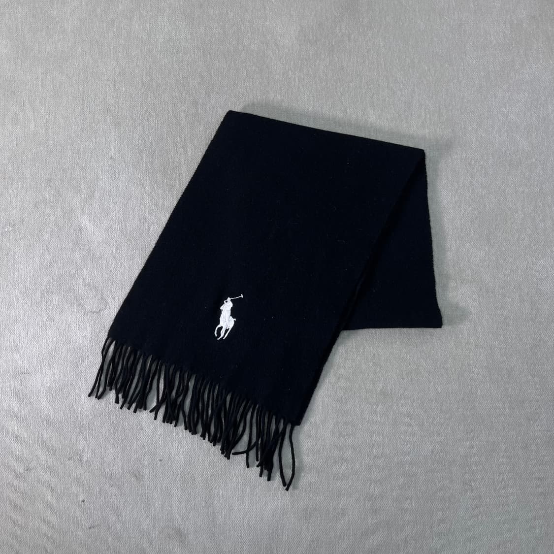 폴로랄프로렌 화이트 빅포니 램스울 머플러 상품이미지1