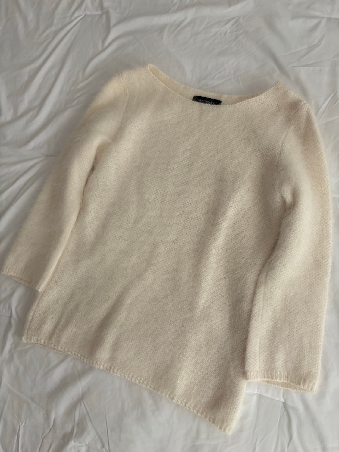 SALE) boat neck sweater 보트넥 헤어리 니트 상품이미지3
