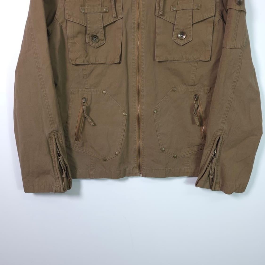 Vintage 멀티 포켓 디테일 하이넥 밀리터리 야상 자켓 XL 상품이미지4