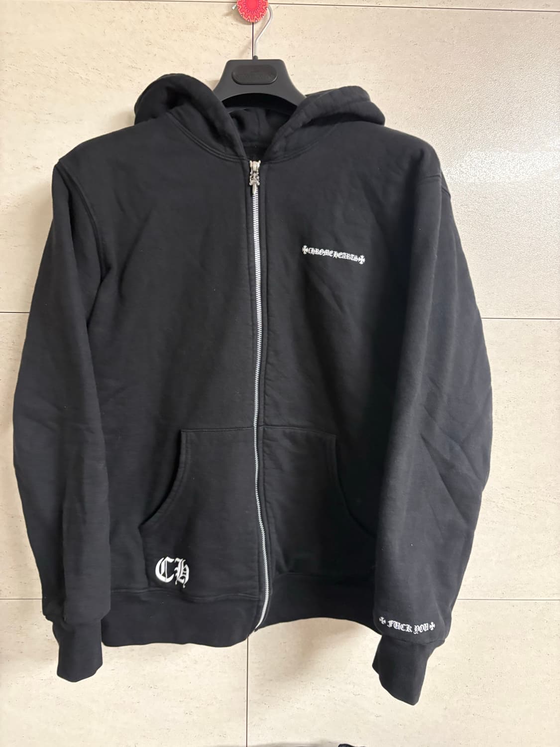[L] 크롬하츠 백화점판 USA 스크립트 헤비웨이트 후드집업 상품이미지1