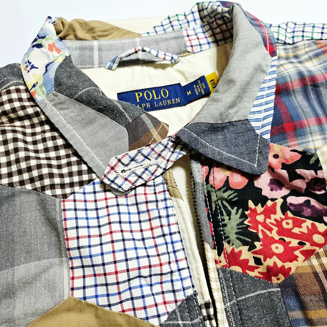 [여성M][폴로 랄프로렌] 패치워크 퀼티드 블루종 점퍼 멀티컬러# 상품이미지3