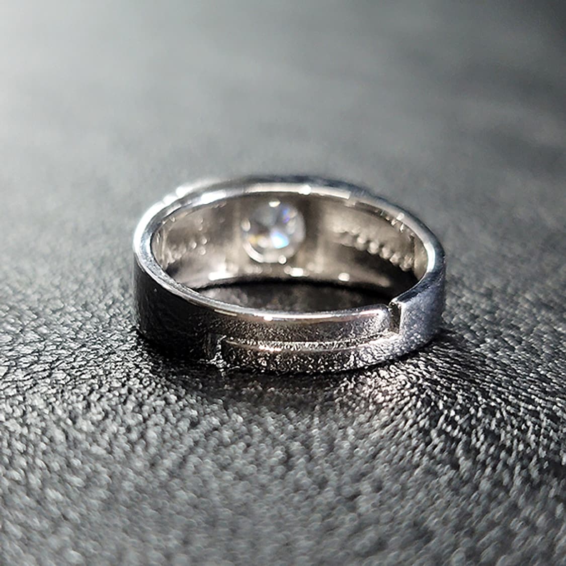 Tenor 실버 모이사나이트 남자 빈티지 선물 소품 반지 상품이미지5