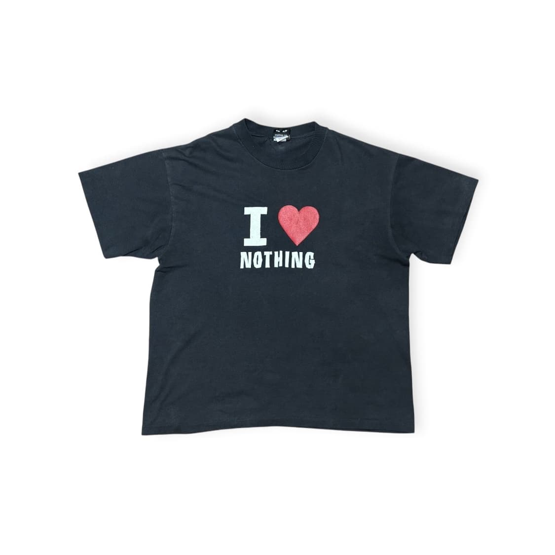 I ♥️ NOTHING Crack Printing T-Shirt 상품이미지2