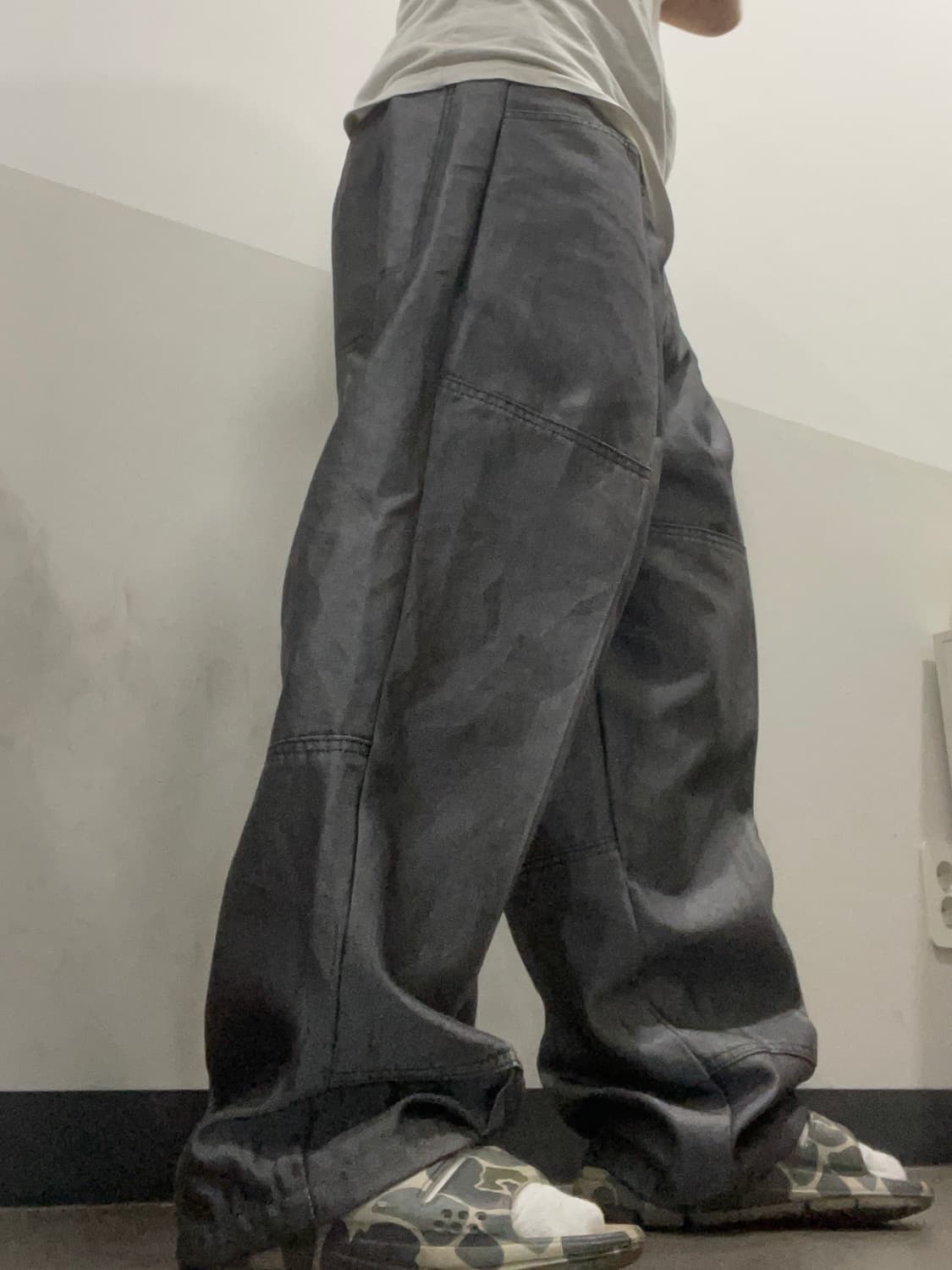 90‘s 펠레펠레 APALLE 핀턱 빅포켓 와이드 데님 팬츠 상품이미지2