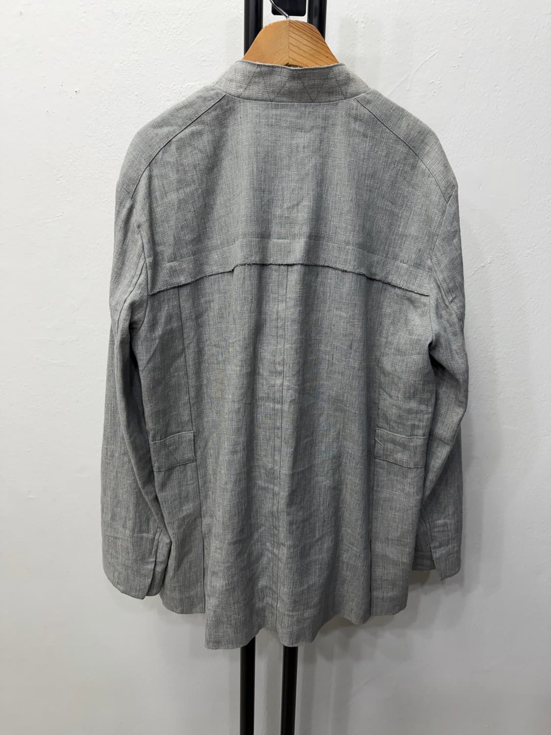 정품) SYSTEM 시스템 루즈핏 회색 린넨 자켓 82 상품이미지5