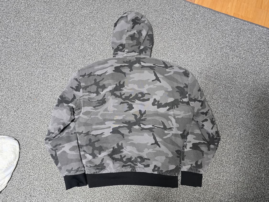 [M] REVENGE 리벤지 카모 워시드 패딩 후드 집업 상품이미지2