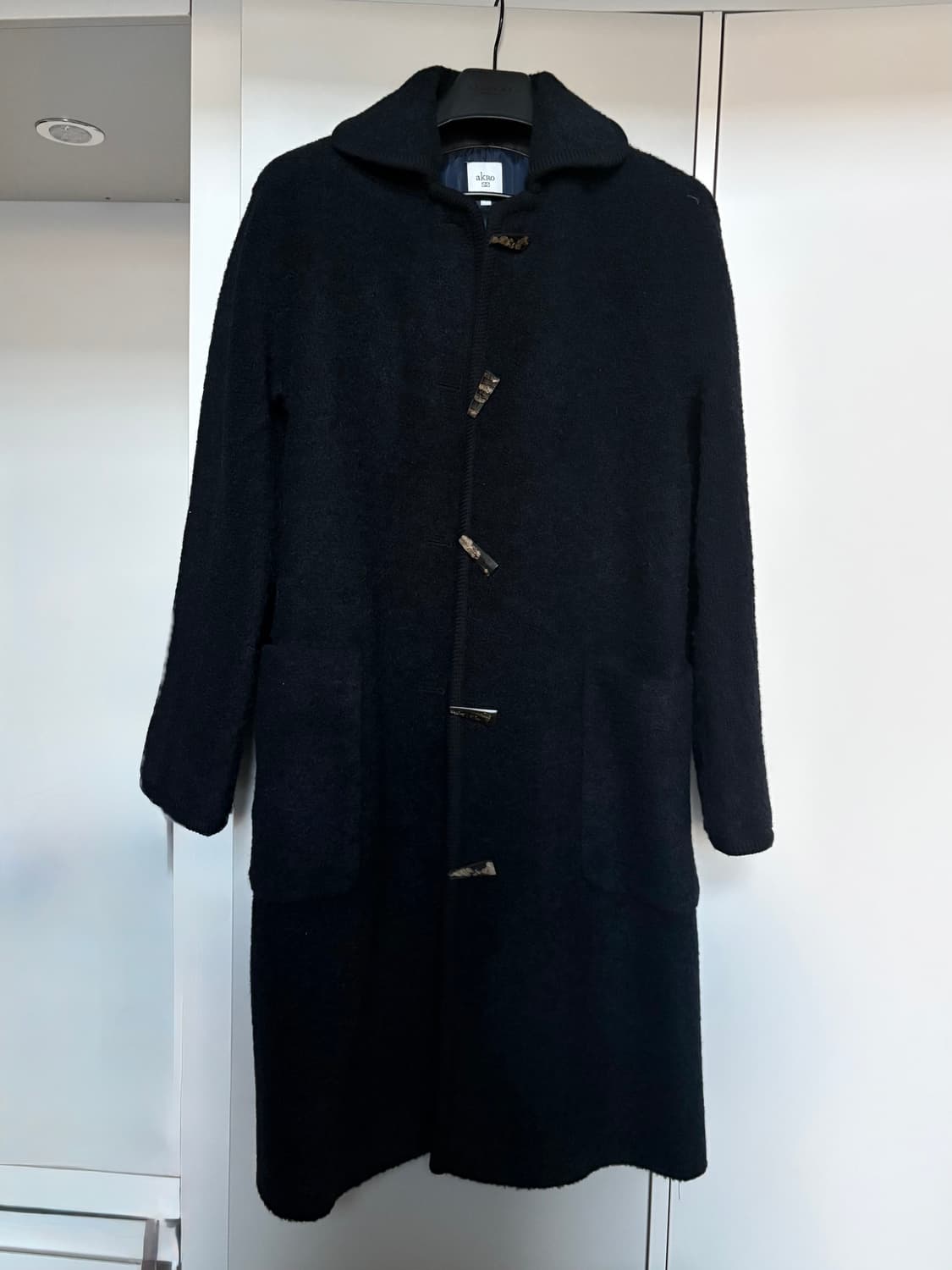 정소민 akro 더플코트 블랙 떡볶이 코트 s 상품이미지3