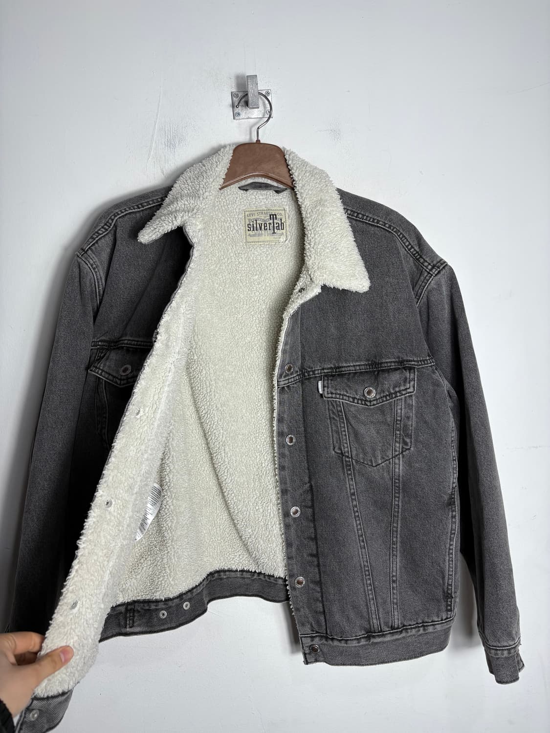 Levis 리바이스 실버택 시어링 카라 그레이 데님 자켓 상품이미지2