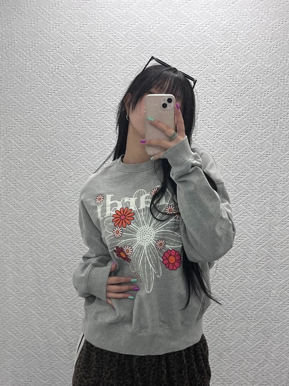 마르디메르크디 플라워 마르디 니들워크 키치 맨투맨 M 110 C06926 상품이미지1