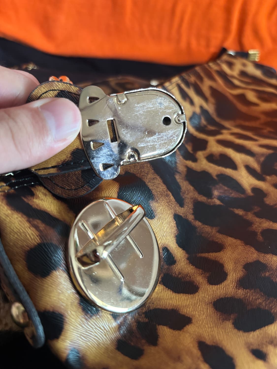 vintage leopard 2 bags metal string 상품이미지6