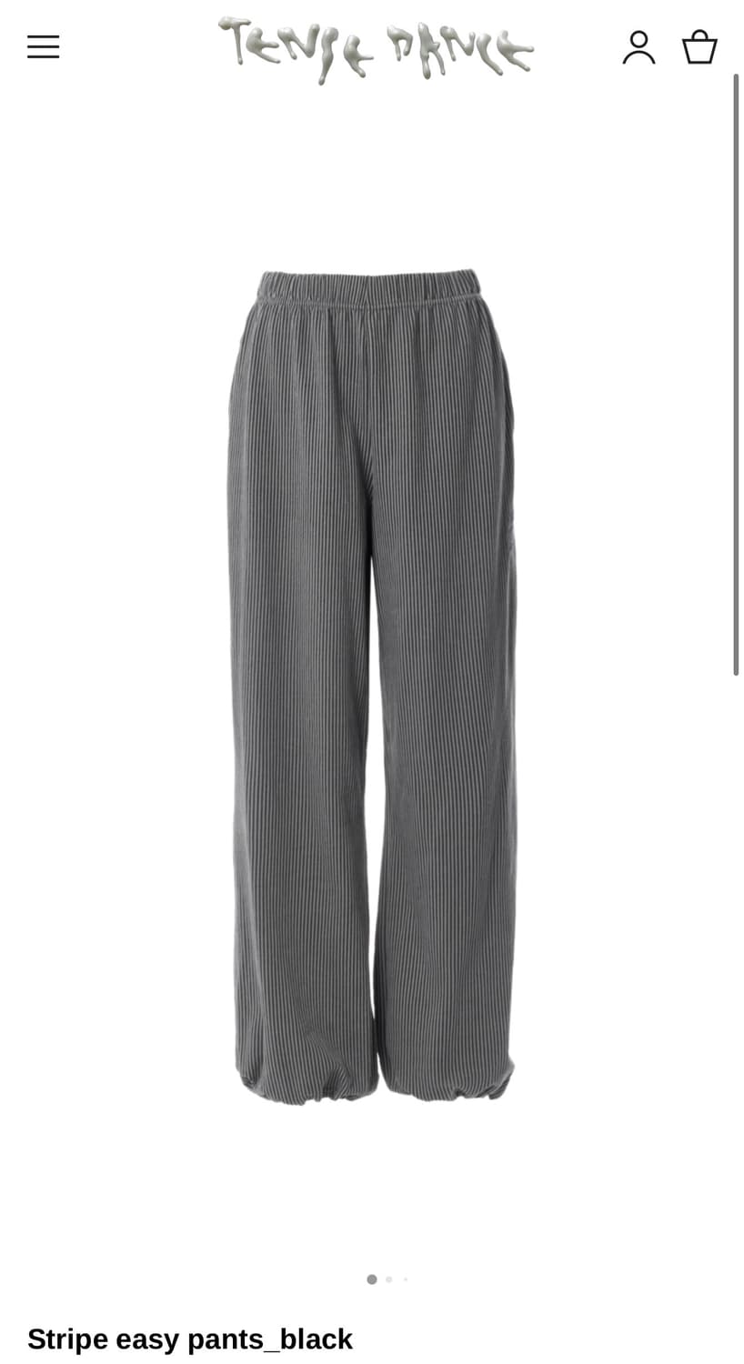 탠스댄스(파히섬) stripe easy pants_black 상품이미지1