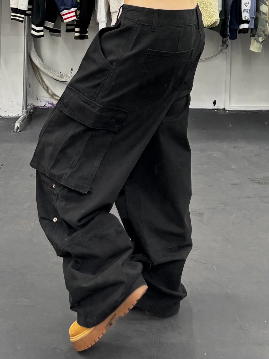 HIRISK 블랙 카고팬츠 상품이미지4