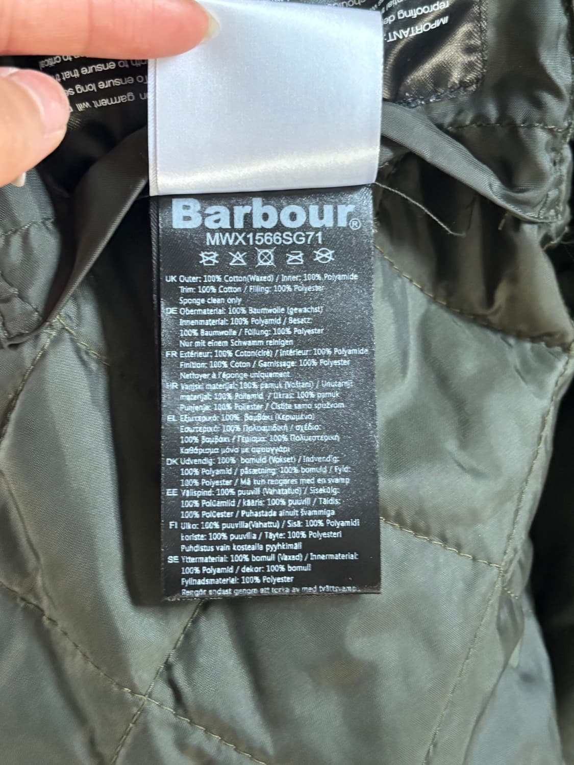BARBOUR 바버 넥코듀로이 왁스자켓 상품이미지8