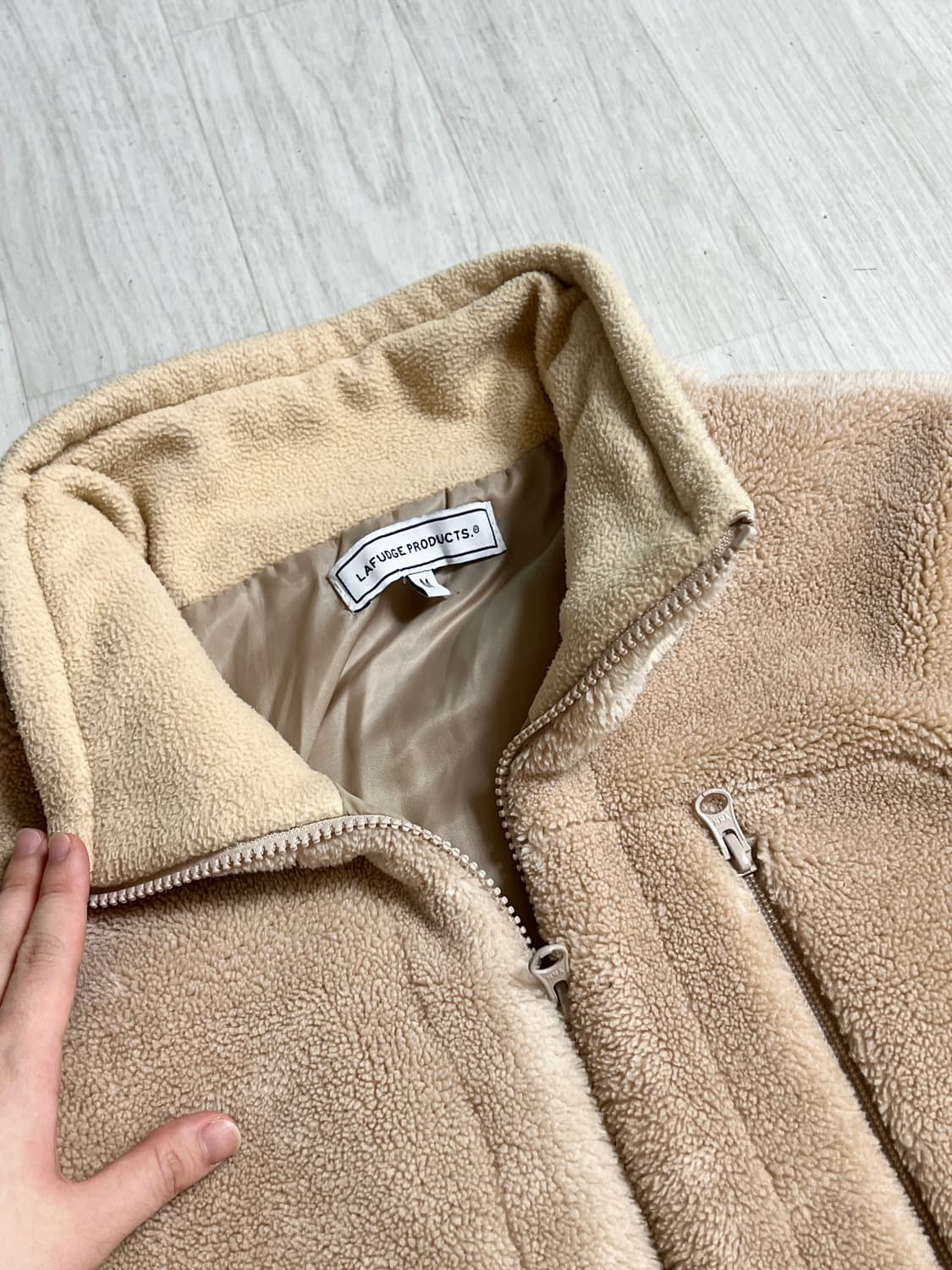 라퍼지스토어 - 양털 후리스 베이지 M 상품이미지2