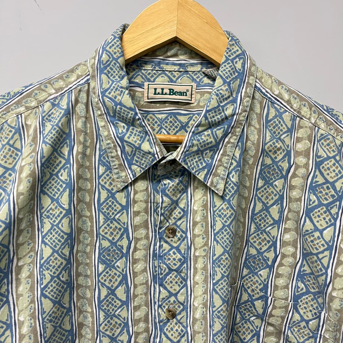 [XL] LLBean 엘엘빈 에스닉 패턴 빈티지 반팔 셔츠 상품이미지3