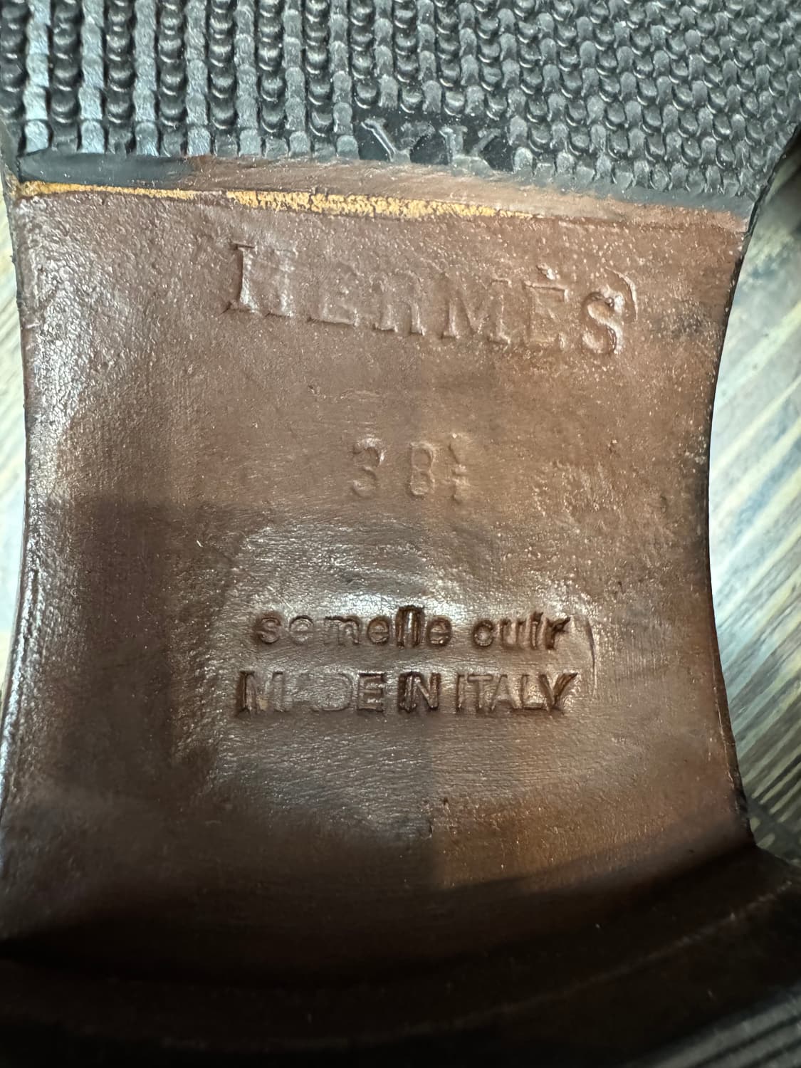 90's 에르메스 빈티지 레더 윙팁 240~245 상품이미지8
