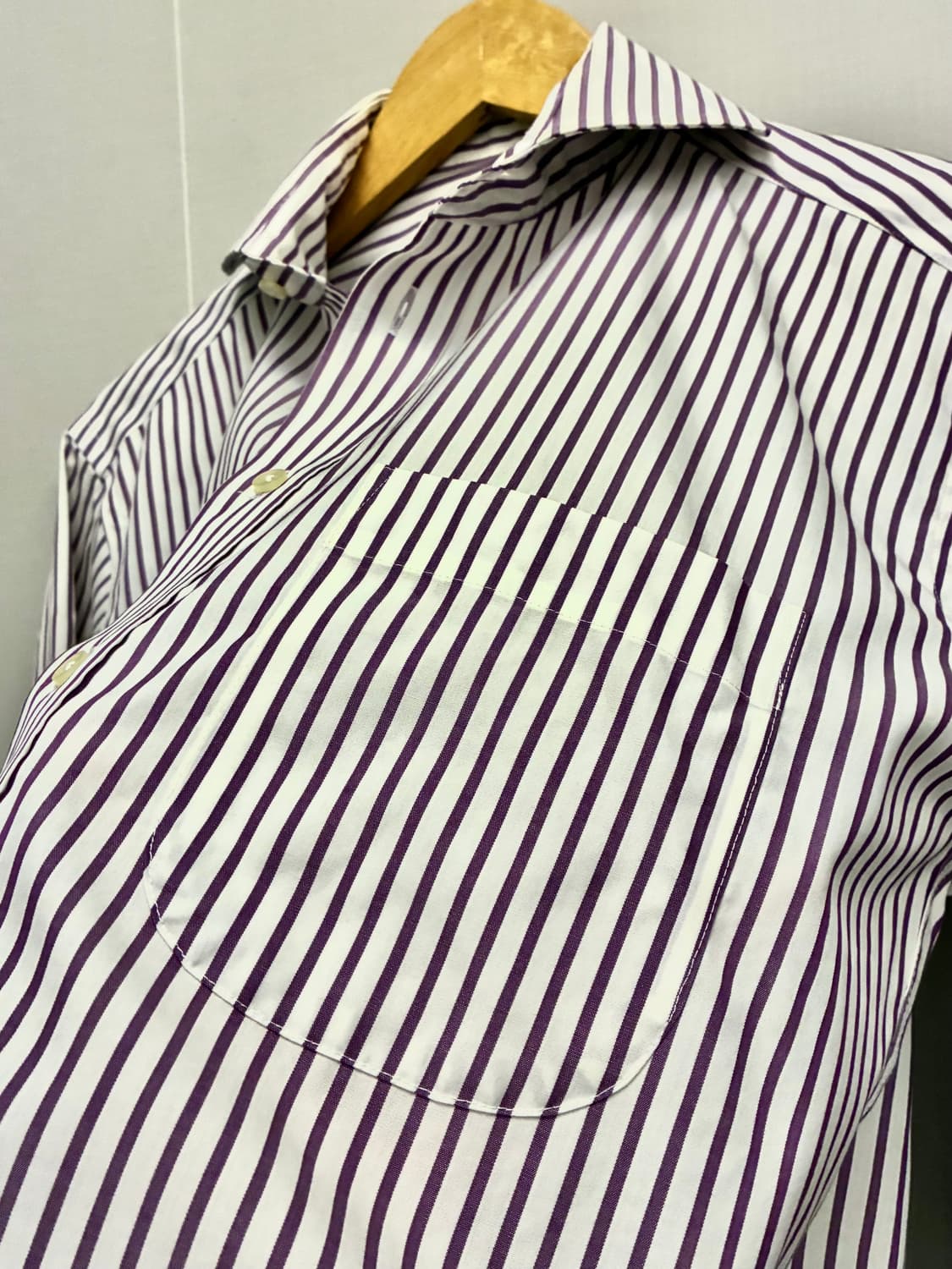 (S~M)JETSETTER 젯세터 스트라이프 와이드카라 드레스셔츠 by 상품이미지5