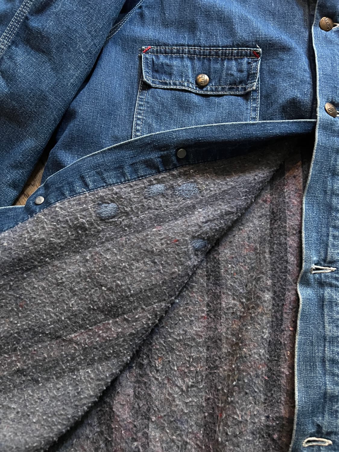 [XL]70's Sears 시어스 블랭킷 라이닝 데님 초어 자켓 상품이미지7