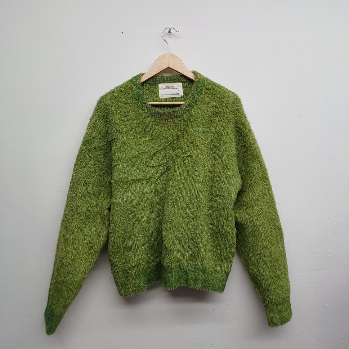 노메뉴얼 헤어리 벌룬 니트 그린 M 상품이미지1