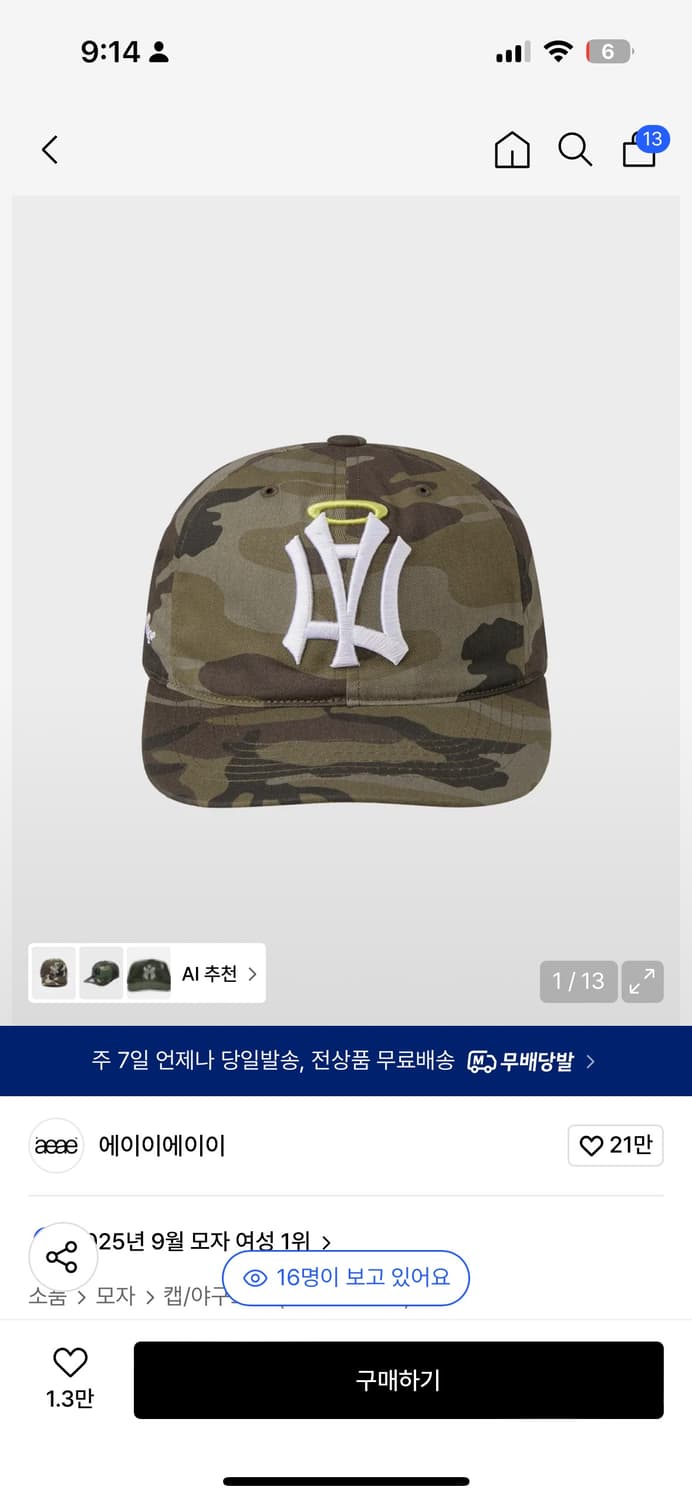 aeae 엔젤 윙 캡 1사이즈 상품이미지2