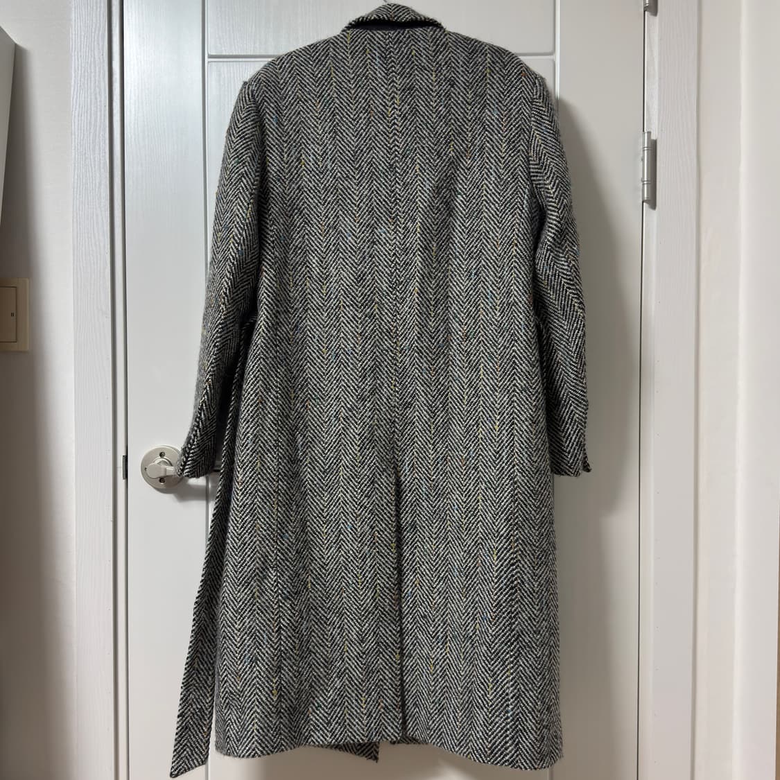 인스턴트펑크 21FW 오버사이즈 울 더블 롱 코트 그레이헤링본 상품이미지8