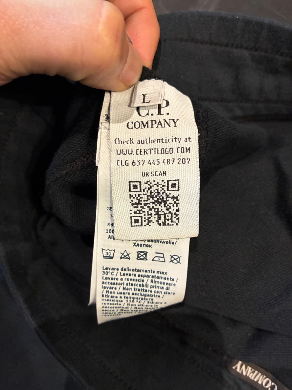 L) CP컴퍼니 렌즈 스웻팬츠 조거팬츠 블랙 상품이미지4