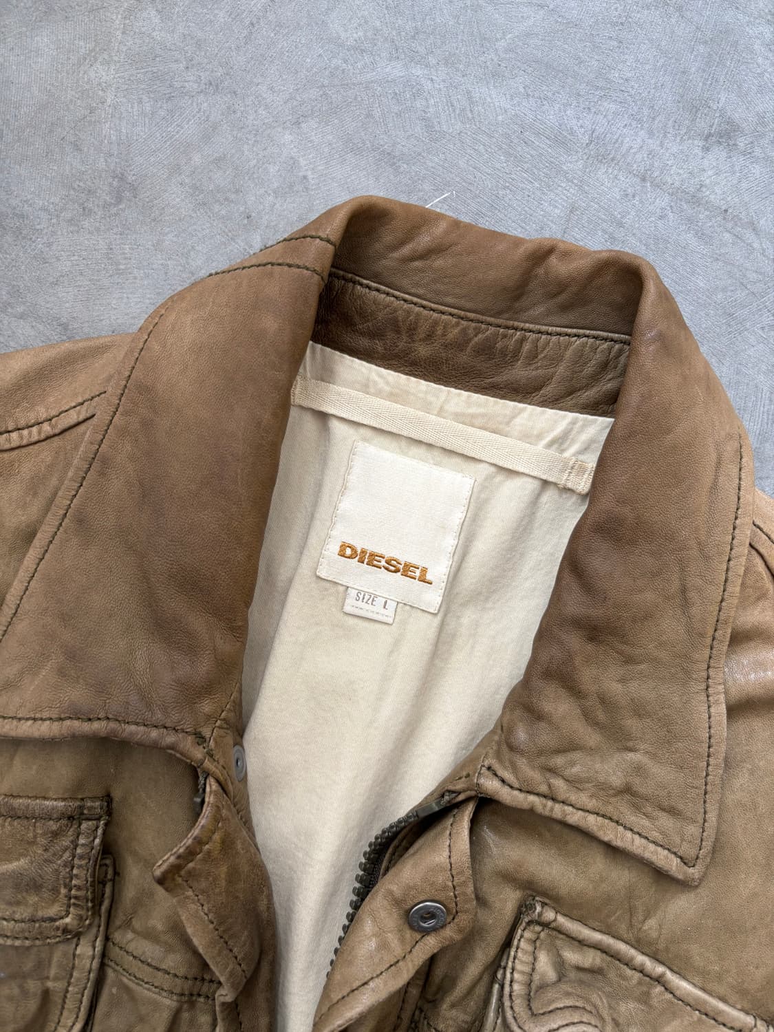 Diesel 디젤 유틸리티 레더 집 자켓 상품이미지6